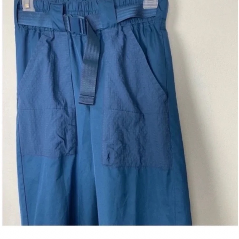 NIKE Women’s Woven Swoosh Pants Teal Blue XS Joggers High Rise Belt Buckle Nike - Picture 5 of 7